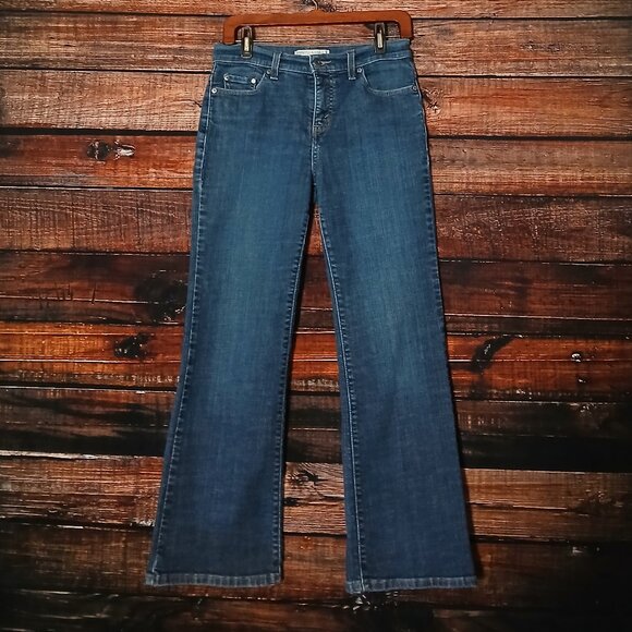 Levis 512 Jeans 10 30X28 Perfectly Slimming Boot Cut Flap Pocket Blue Denim - Picture 2 of 9